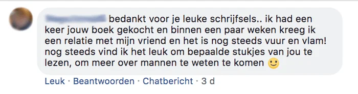 Reactie van een lezeres