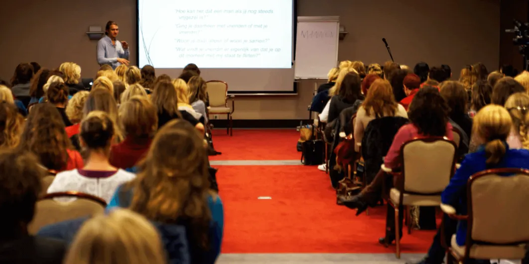 Tim Veninga tijdens een Mannengeheim workshop