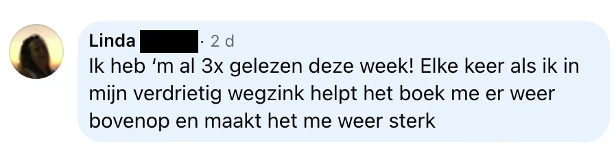 Facebook-reactie van Linda over Jij Verdient Meer