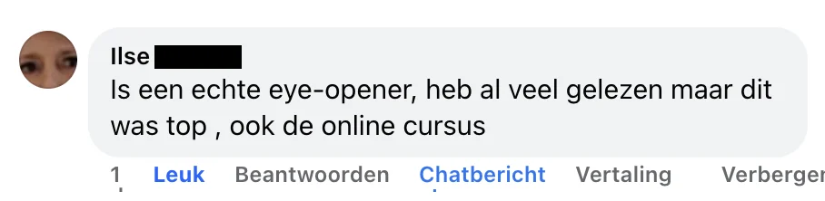 Facebook-reactie van Ilse over Jij Verdient Meer